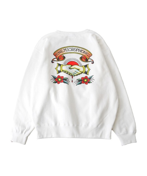 「NineMicrophones」 スウェットカットソー - ホワイト メンズ_画像5