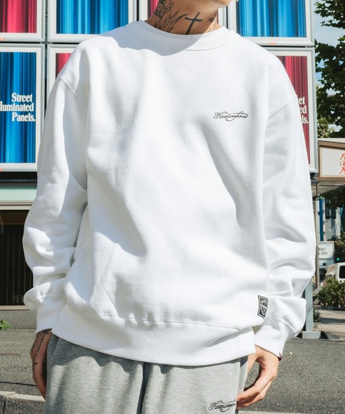 「NineMicrophones」 スウェットカットソー - ホワイト メンズ_画像7
