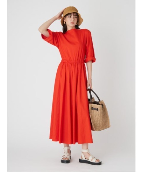 「Mila Owen」 7分袖ワンピース 0 ベージュ レディース_画像4