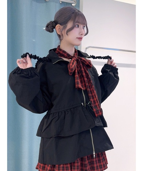 jouetie ジュエティ フリルマウンテンブルゾン jouetie（ジュエティ） ブルゾン ジャンバー フリルマウンテンブルゾン