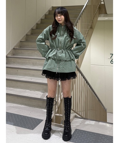 専用St.cecilia 日本製 フリルブルゾン カーキ MA-1 ジップ 高見 在庫限り 専用St.cecilia 日本製 フリルブルゾン カーキ MA-1 ジップ 高見