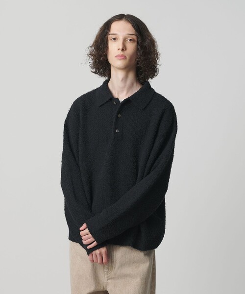 BEAUTY&YOUTH ブラック　長袖ポロシャツ XL monkey time BEAUTY＆YOUTH UNITED ARROWS ポロシャツ コットン