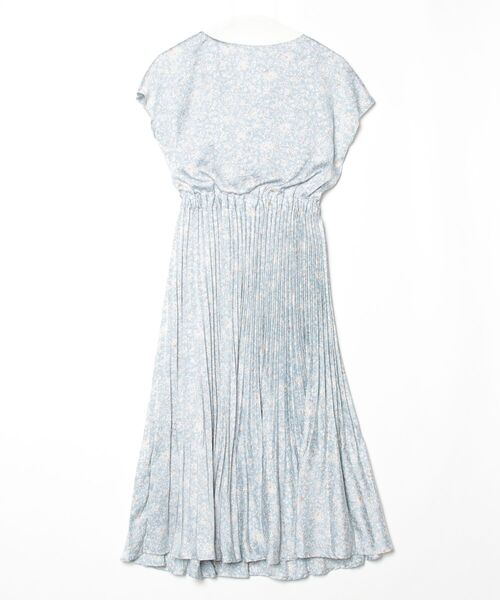 「NATURAL BEAUTY BASIC」 半袖ワンピース MEDIUM ブルー レディース_画像2