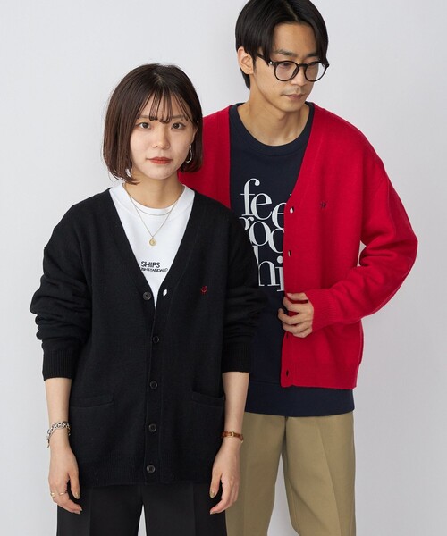 SHIPS（シップス） ニットカーディガン LARGE ブラック メンズ