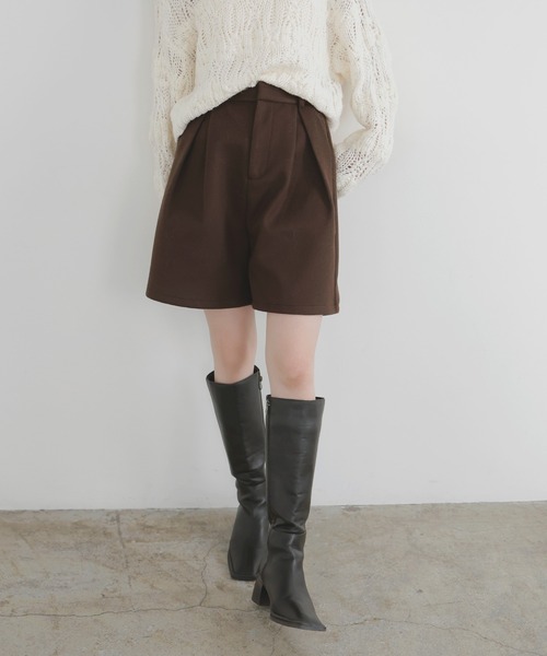 「LIAN」 ハーフパンツ FREE チャコールグレー レディース_画像4