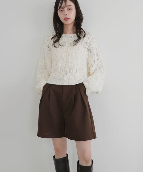 「LIAN」 ハーフパンツ FREE チャコールグレー レディース_画像5