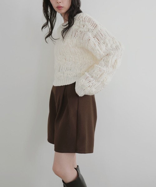 「LIAN」 ハーフパンツ FREE チャコールグレー レディース_画像6