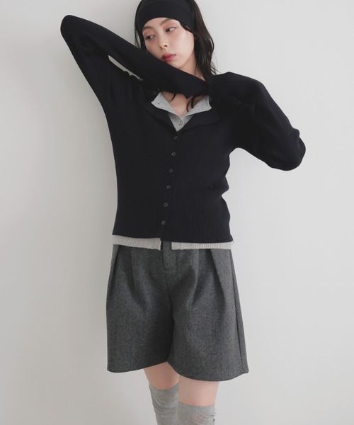 「LIAN」 ハーフパンツ FREE チャコールグレー レディース_画像8