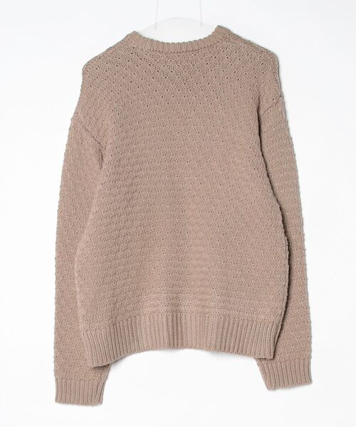 「INHERIT」 長袖ニット M ベージュ メンズ_画像2