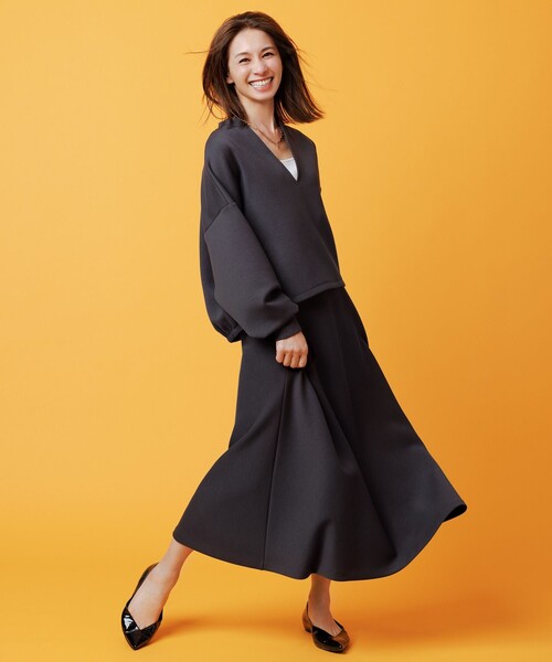 「UNFILO」 長袖カットソー MEDIUM ベージュ レディース_画像4