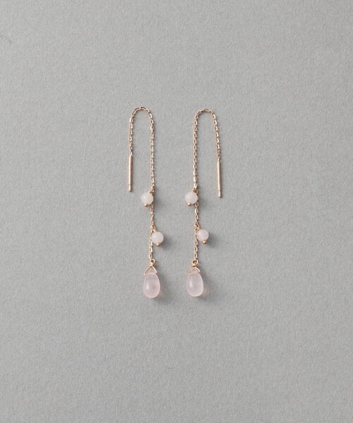 ete（エテ） ピアス 「チェリーブロッサム」 K10MPG ローズクォーツ