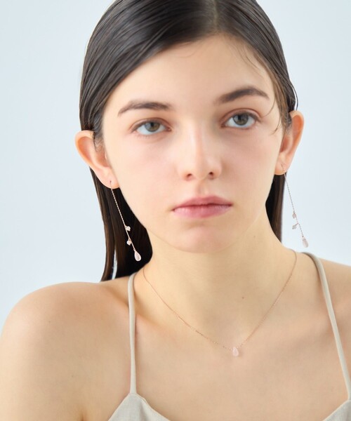 ete（エテ） ピアス 「チェリーブロッサム」 K10MPG ローズクォーツ