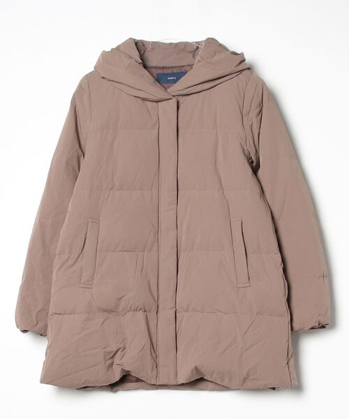 SHIPS ブラウン フード付き コート SHIPS（シップス） ダウンジャケット SMALL ブラウン レディース