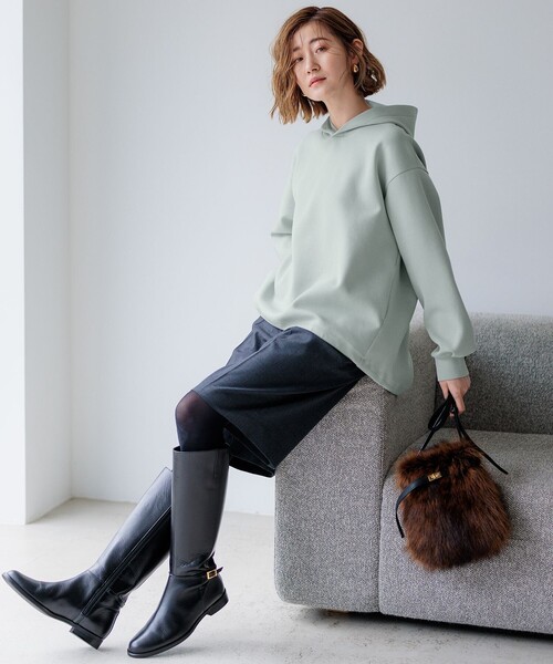 「23区 S」 ハーフパンツ 34 ネイビー レディース_画像9
