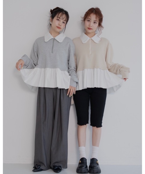 「JUMELLE」 スウェットカットソー FREE グレー レディース_画像8