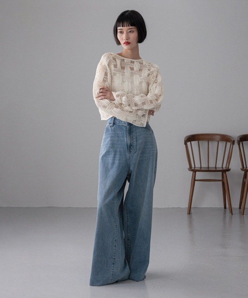 「LOWRYS FARM」 デニムパンツ MEDIUM ブルー レディース_画像8