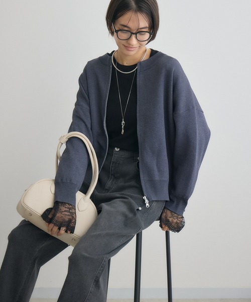 「KATHARINE ROSS」 「Pillini」ニットカーディガン MEDIUM オフホワイト レディース_画像4