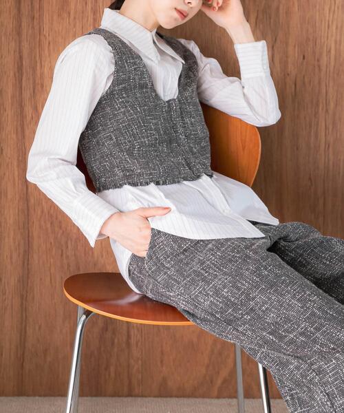 「F by ROSSO」 セットアップ 38 グレー レディース_画像3