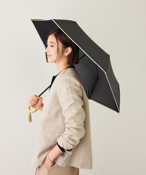 ROPE'（ロペ） 折りたたみ傘 「晴雨兼用/撥水」バンブーハンドルバイ