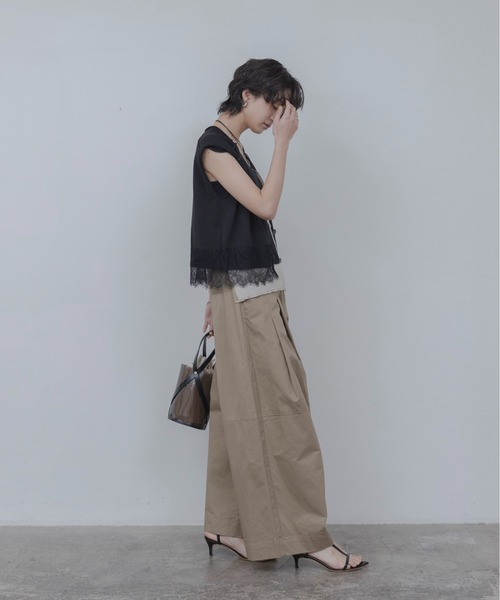 Eimee Law（エイミーロウ） ベスト ジレ レーストリムレイヤードニット