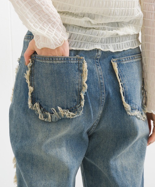 「terrace」 デニムパンツ MEDIUM ブルー レディース_画像4