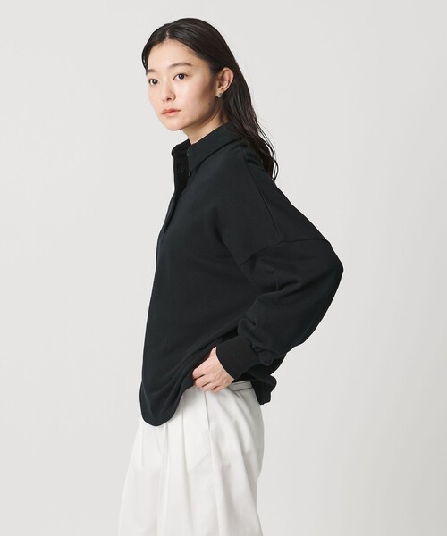 トレーナー スウェット 「MARW UNITED ARROWS」ポロカラー オーバー スウェット プルオーバー レディース_6