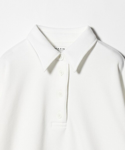 トレーナー スウェット 「MARW UNITED ARROWS」ポロカラー オーバー スウェット プルオーバー レディース_20