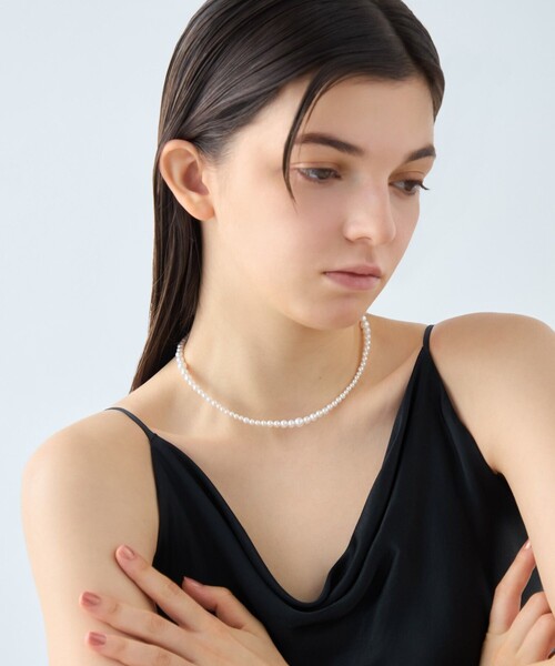 ネックレス 「パール」 K18YG チョーカー ネックレス レディースの画像