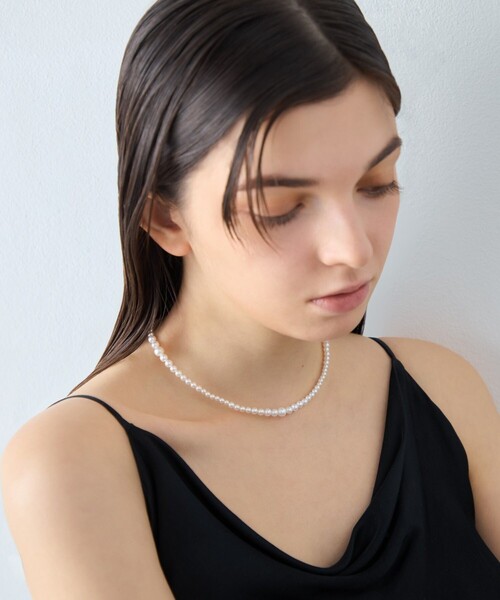 ネックレス 「パール」 K18YG チョーカー ネックレス レディースの画像