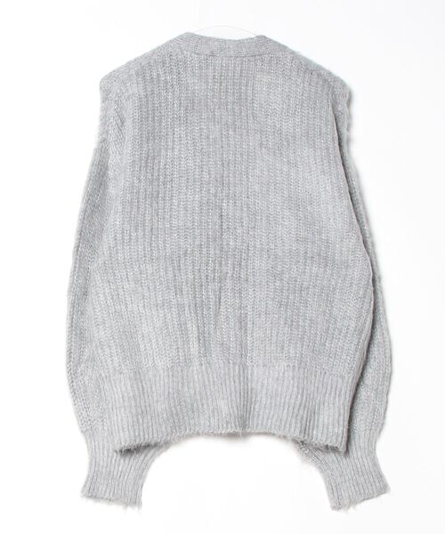 「MEISM」 ニットカーディガン MEDIUM グレー レディース_画像2