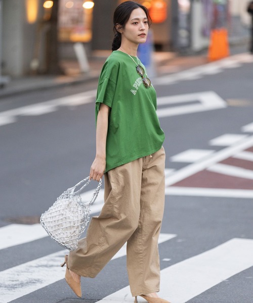 tシャツ ”A PIECE OF CAKE”ロゴプリントTシャツ レディースの画像