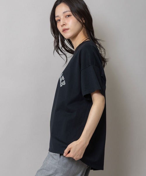 tシャツ ”A PIECE OF CAKE”ロゴプリントTシャツ レディースの画像