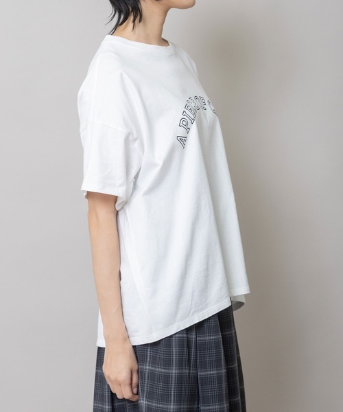 tシャツ ”A PIECE OF CAKE”ロゴプリントTシャツ レディースの画像
