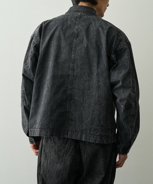 ブルゾン アウター 「and wander/アンドワンダー」breach twill shirts jacket メンズの画像