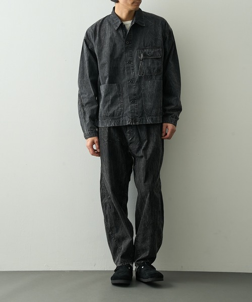 ブルゾン アウター 「and wander/アンドワンダー」breach twill shirts jacket メンズの画像