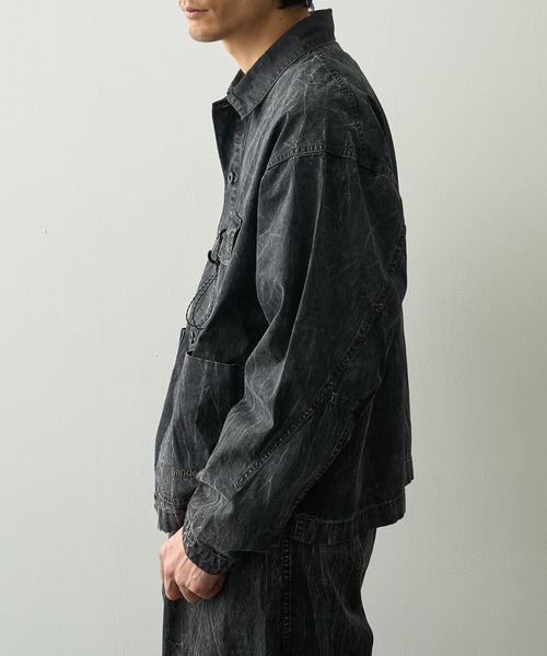 ブルゾン アウター 「and wander/アンドワンダー」breach twill shirts jacket メンズの画像