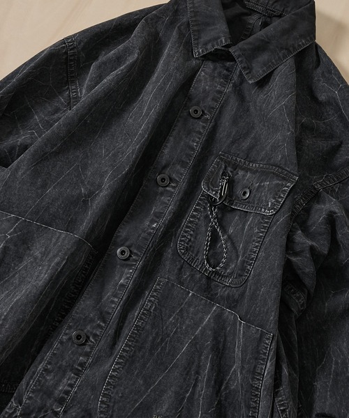 ブルゾン アウター 「and wander/アンドワンダー」breach twill shirts jacket メンズの画像