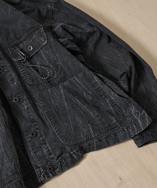 ブルゾン アウター 「and wander/アンドワンダー」breach twill shirts jacket メンズの画像