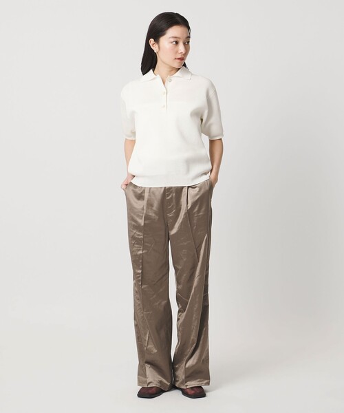 ニット セーター 「MARW UNITED ARROWS」ポロカラー ショートスリーブ ニット レディースの画像