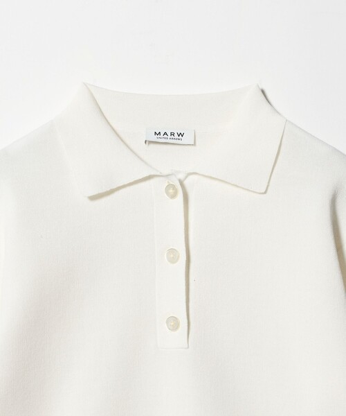 ニット セーター 「MARW UNITED ARROWS」ポロカラー ショートスリーブ ニット レディースの画像