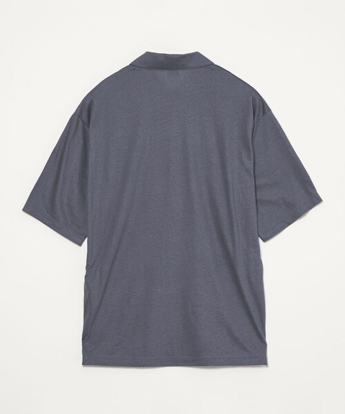 steven alan ポロシャツ 半袖 グレー S メンズ ニット 人気 STEVEN ALAN（スティーブンアラン） ポロシャツ 半袖 RAMIE/PE
