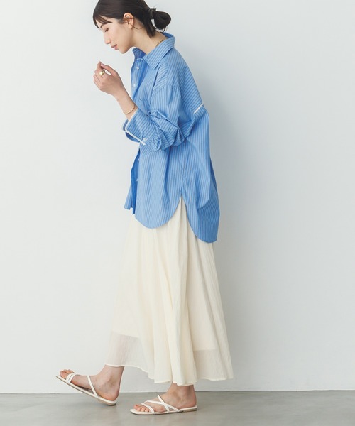 「hunch」 長袖シャツ FREE ブルー レディース_画像5