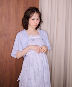 ワンピース 「AKB48 倉野尾成美さん着用」ブラウスセットフラワーパターンワンピース　春服　夏服