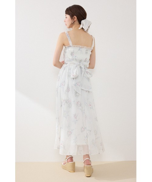 ワンピース 「AKB48 倉野尾成美さん着用」ブラウスセットフラワーパターンワンピース　春服　夏服の画像