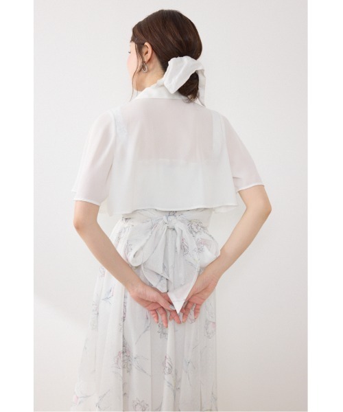 ワンピース 「AKB48 倉野尾成美さん着用」ブラウスセットフラワーパターンワンピース　春服　夏服の画像