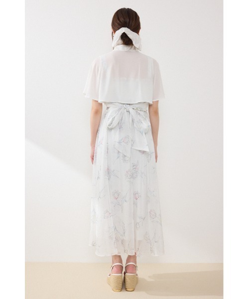 ワンピース 「AKB48 倉野尾成美さん着用」ブラウスセットフラワーパターンワンピース　春服　夏服の画像