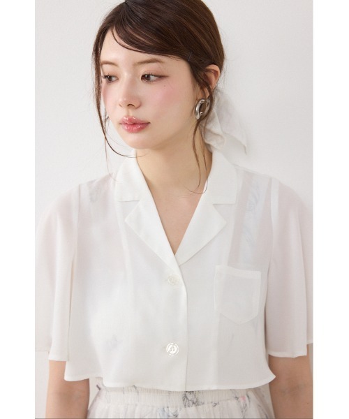 ワンピース 「AKB48 倉野尾成美さん着用」ブラウスセットフラワーパターンワンピース　春服　夏服の画像
