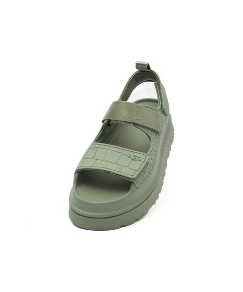 UGG 厚底 ストラップサンダル カーキ　24cm UGG Australia（アグオーストラリア） 厚底 ugg サンダル (UGG)W