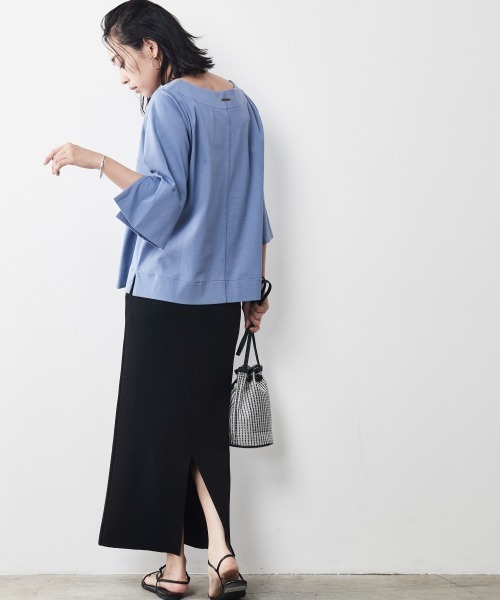 「CHIC STYLE」 ニットスカート 4L ブラック レディース_画像5