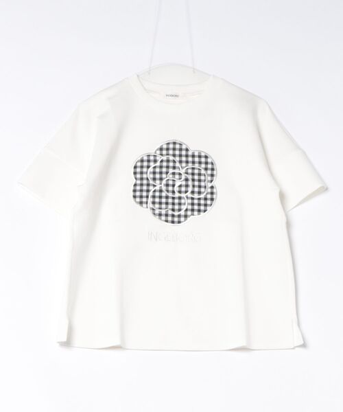 INGEBORG（インゲボルグ） tシャツ 「雨を楽しむ」ギンガムカメリア